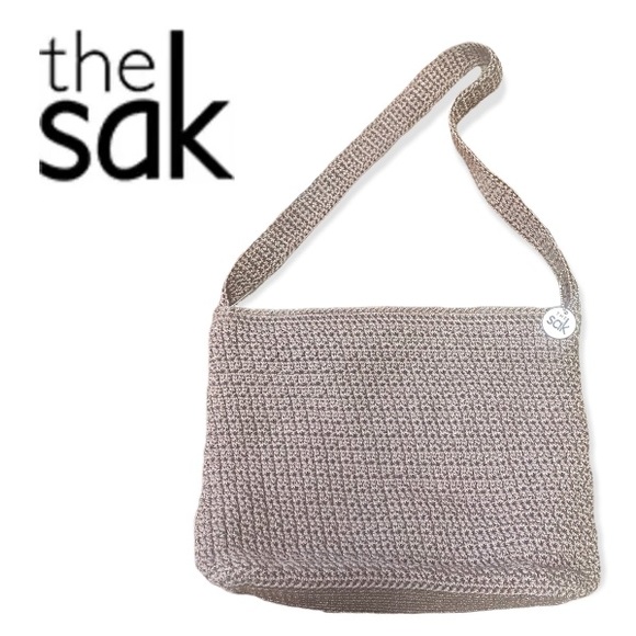 SOLD! The Sak Beige Crochet Small Shoulder Bag No. VLS 01 - Picture 5 of 15